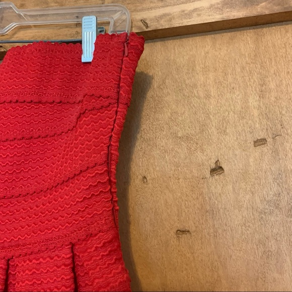 Red Fit and Flare Bandage Dress - Picture 3 of 4